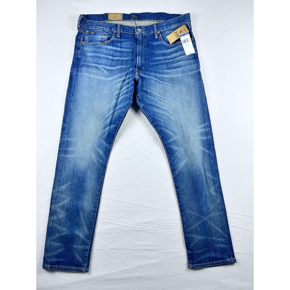 Polo Ralph Lauren Sullivan Slim Stretch Jeans Mens 38x32 Blue Denim 710768010001